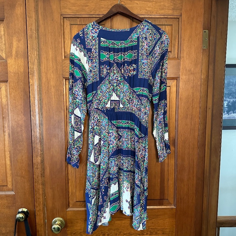 Anthropologie Maeve Monaco Dress in Blue Multicolor size M - Picture 4 of 10